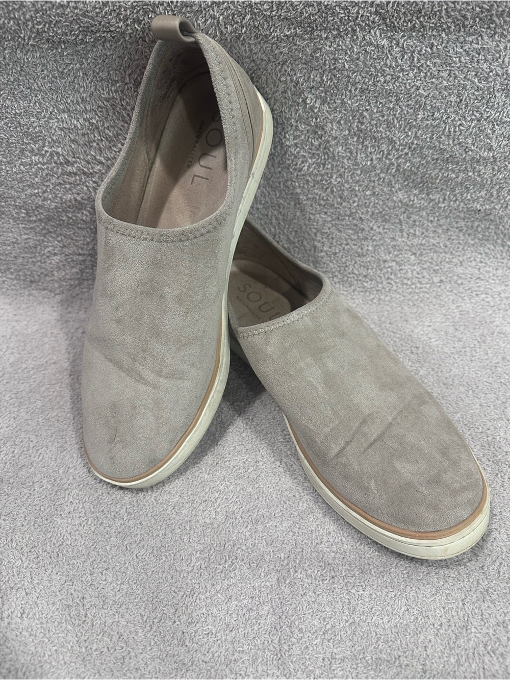 Gentle Soul Slip-On Sneakers in Taupe